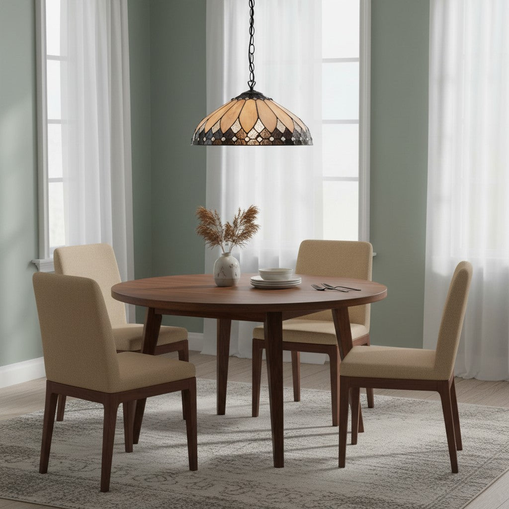 Suspension TF Brooklyn – Suspension avec verre coloré géométrique style Art déco pour salles à manger