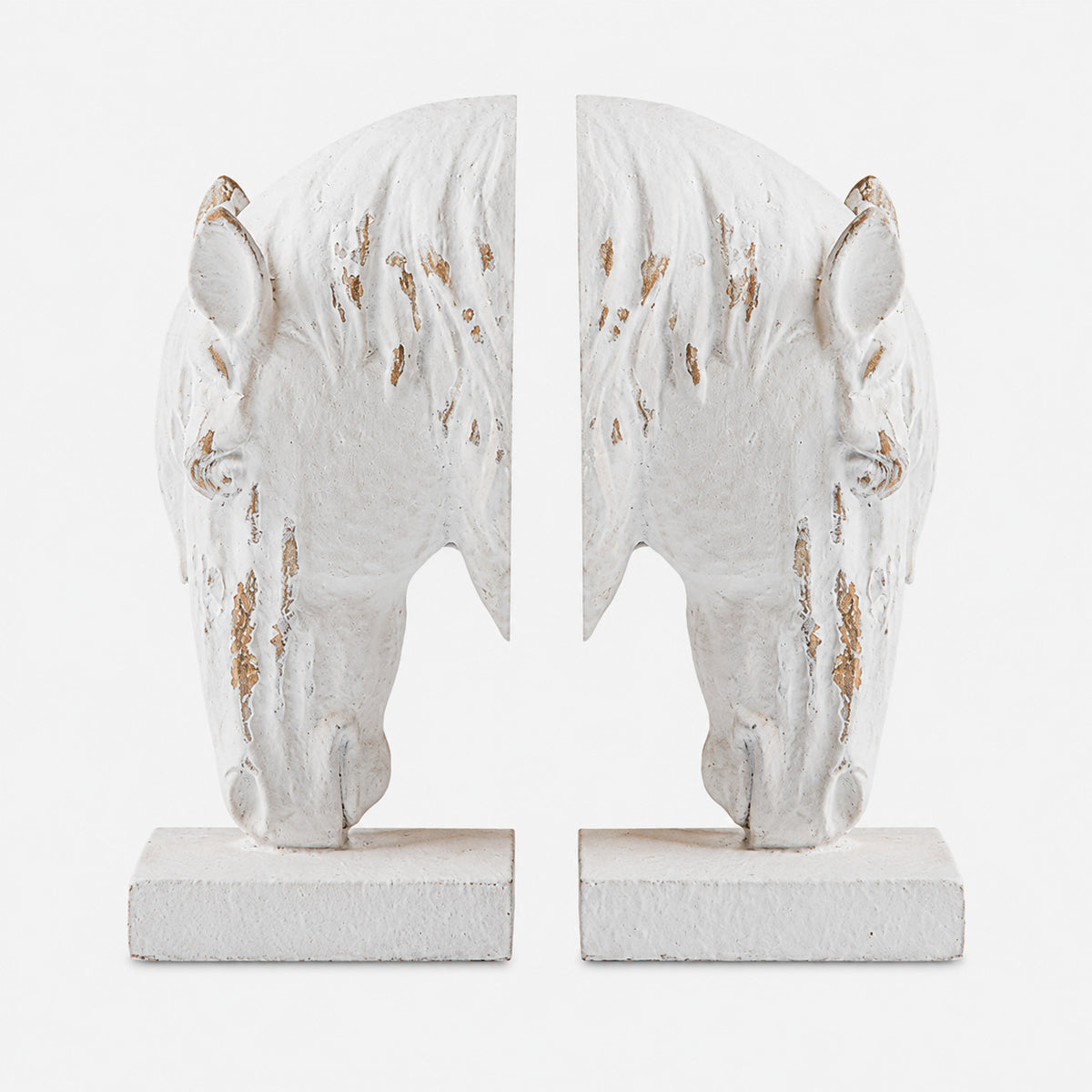 Horse Head resin bookend pair