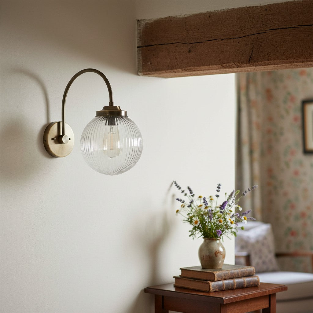 Glorica Spherical Contemporary Wall Light for Hallway & Entryway