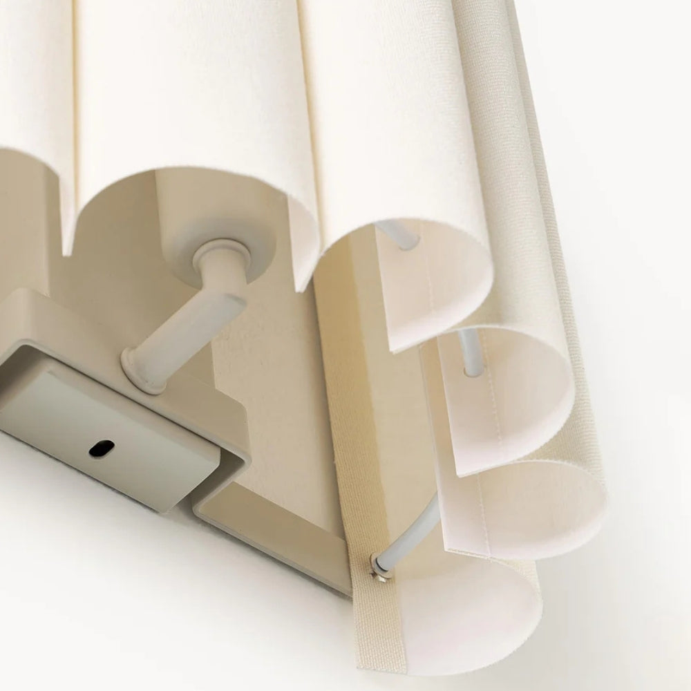 Velura Linnen Gevouwen Wandlamp - Stoffen Zacht Geplooid Ontwerp Sfeerverlichting voor Slaapkamer of Gang