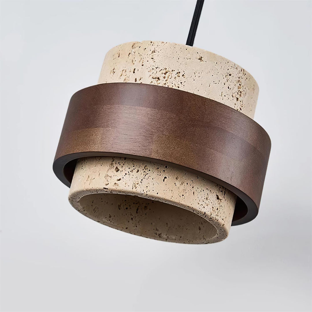 Lampa wisząca z wtyczką Cole z trawertynu