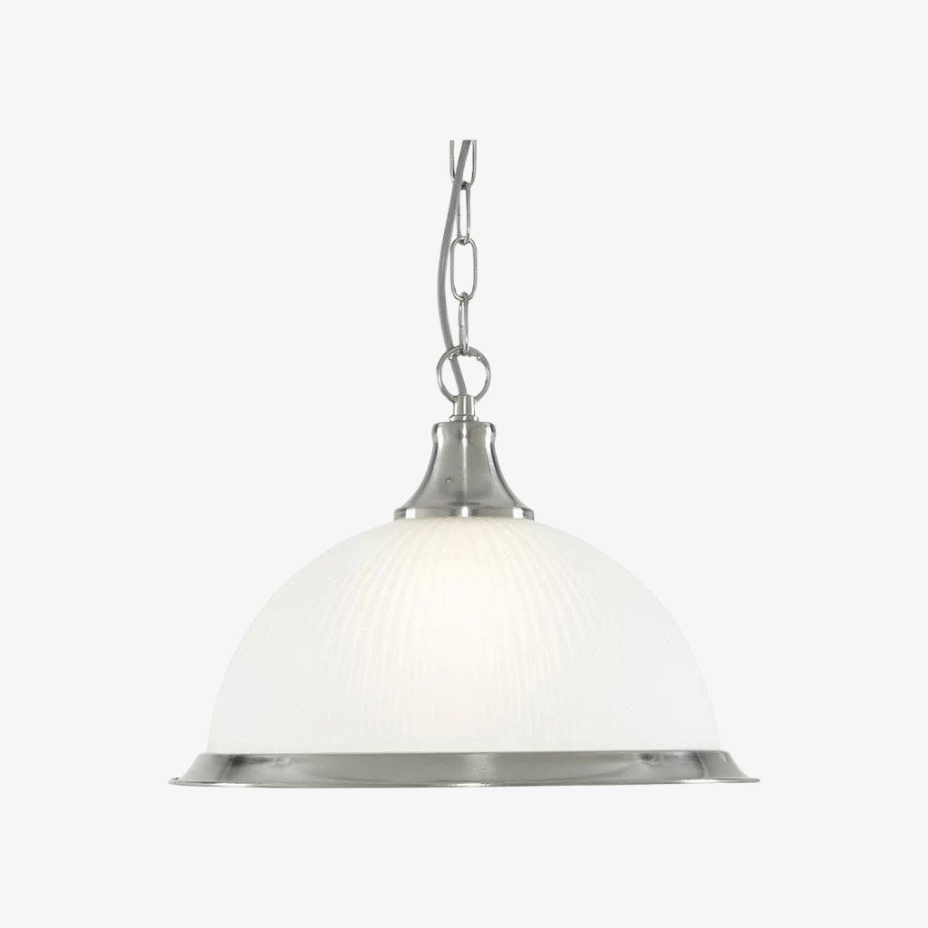 Suspension en verre côtelé TF Vintora – Finition métallique élégante pour cuisines, salles à manger et couloirs