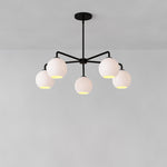 Load image into Gallery viewer, Selvion Elegant 5-Light Globe Chandelier – Modern Glass Pendant Lighting Fixture
