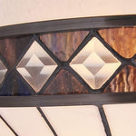 Afbeelding laden in galerijweergave, TF Fargo Art Deco Wandlamp met Diamantmotief – Glazen Wandkandelaar voor Hal &amp; Slaapkamer