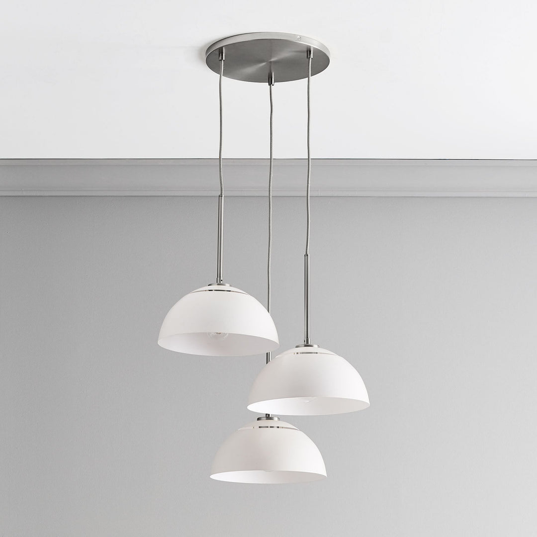 Parvion Modern Adjustable 3-Head Sculptural Metal Pendant Light