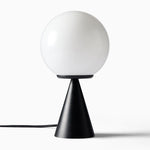 Load image into Gallery viewer, Ulvara Modern Table Lamp - Glass Globe and Tapered Base for Bedroom Glow
