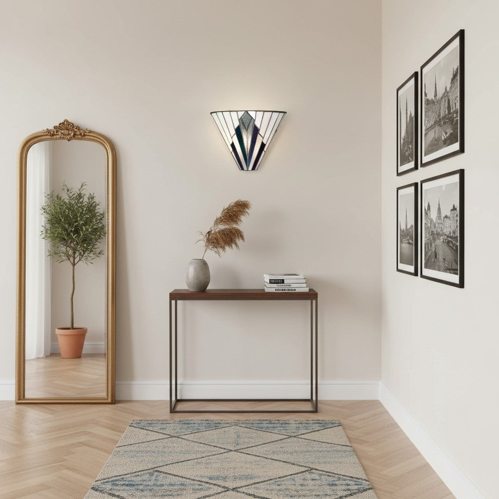 TiffStar Wall Lamp – Vintage Stained Glass for Hallways and Bedrooms