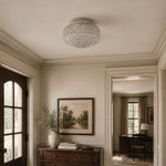 Afbeelding laden in galerijweergave, Textured glass ceiling light in a corridor scene