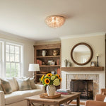 Load image into Gallery viewer, Florina Petal Flush Mount Light – Decorative Shell Petal Ceiling Fixture
