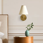Load image into Gallery viewer, Fibura Sleek Metal Linen Shade Wall Light - Wall-Mounted Art
