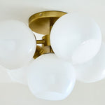 Load image into Gallery viewer, Brina Glass 5-Light Flush Mount - Minimalist Glass Ceiling Fixture
