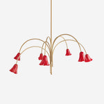 Load image into Gallery viewer, Bellina Modern Romantic Chandelier - Botanical Lily Design with Glass Flowers
