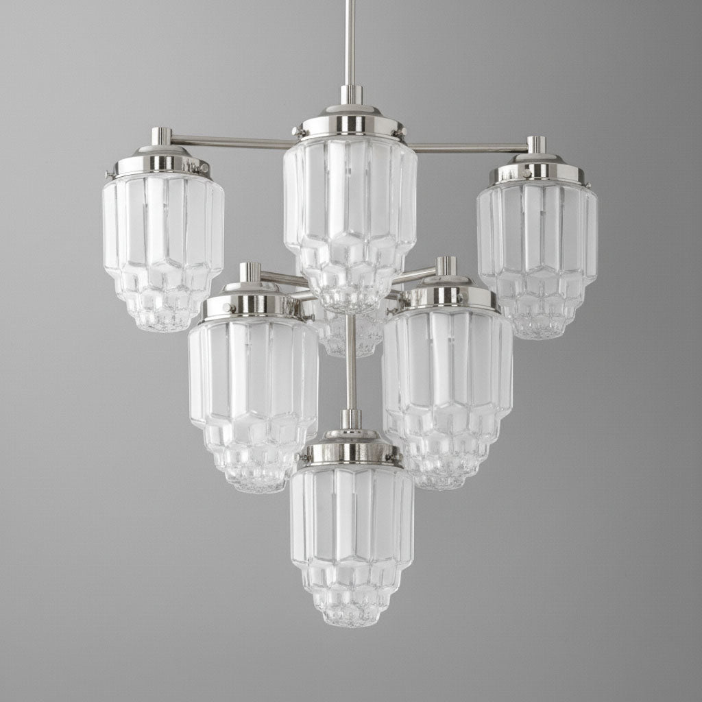 Tierlux Glass Multi-Tiered Glass Modern Pendant for Living & Dining