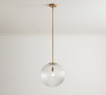 Load image into Gallery viewer, Bravira Ribbed Glass Pendant Light - Elegant Kitchen Island Lamp
