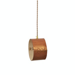 Cargar imagen en el visor de la Galería, Brown small leather cylinder pendant light