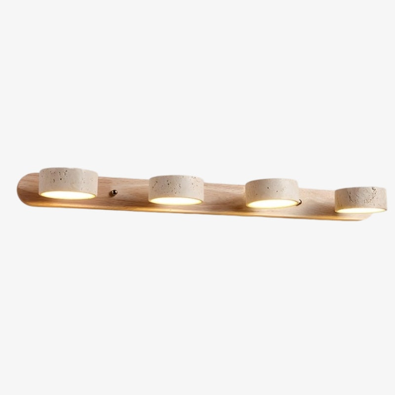Travellia Moderne Lineare Mehrkopf-Wandleuchte – Naturstein Minimalistische Beleuchtung für Schlafzimmer und Flur