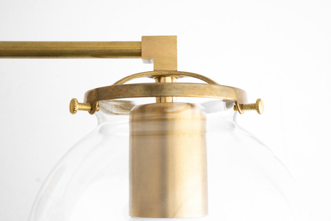 Glorica Glass 3 Shade Globe Vanity Light - Soft Bathroom Light Fixture