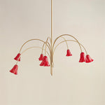 Load image into Gallery viewer, Bellina Modern Romantic Chandelier - Botanical Lily Design with Glass Flowers
