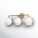 Load image into Gallery viewer, Merin Multi Head Dressing Table Wall Lamp - Metal And Glass Sculptural Lamp
