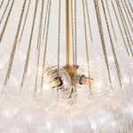 Load image into Gallery viewer, Bravira Glass Bubbled Chandelier - Vintage Brass Oval Glass Lighting
