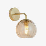 Afbeelding laden in galerijweergave, Tracian messing gestructureerde glazen wandlamp – moderne klassieke wandkandelaar voor interieur en gangen