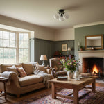 Load image into Gallery viewer, Glorica Glass Globe Light - Mid Century Semi Flush Ceiling Lamp
