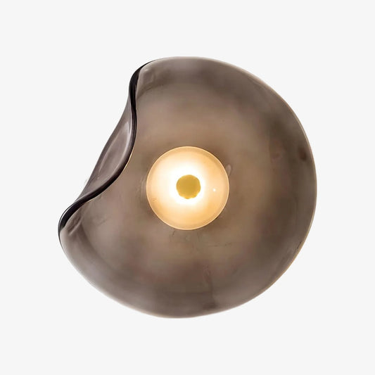 Lampa ścienna Lunacrest inspirowana zakrzywioną mgławicą – artystyczne szklane oświetlenie do przedpokoju