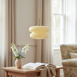 Load image into Gallery viewer, Opal Fluted Clear Glass Contemporary Pendant Lamp for Kitchen &amp; Hallway
