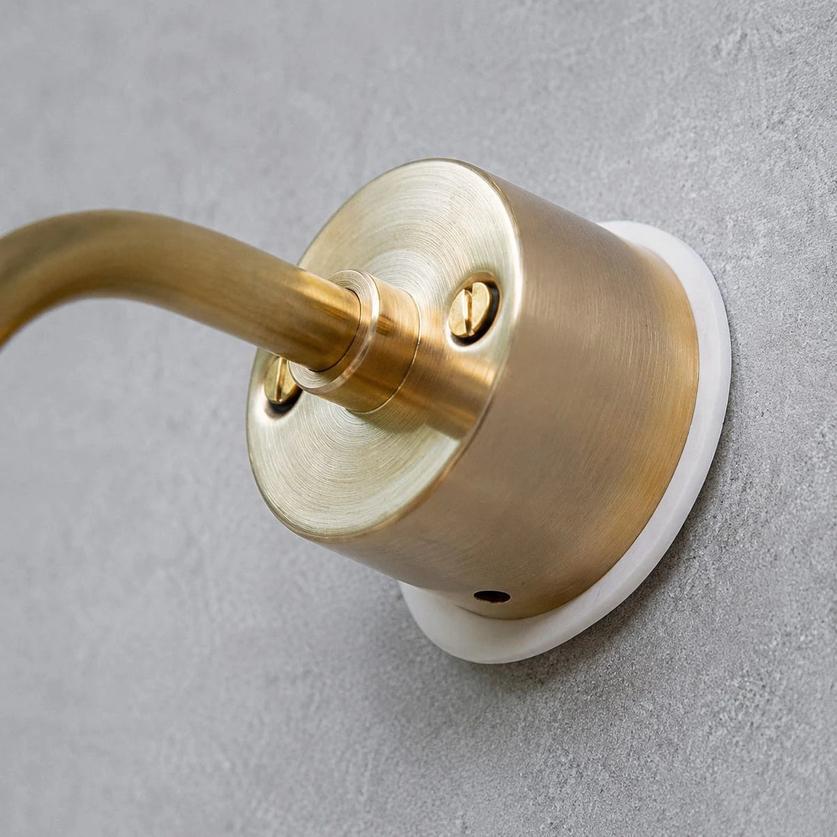 Round wall plate and mounting screw detail