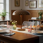 Bild in der Galerieansicht laden, Lustrona Perforierte Schirm Messing Schreibtischlampe – Modernes Vintage Akzentlicht