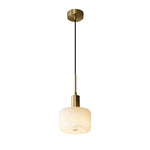 Load image into Gallery viewer, Velia Acorn Alabaster Minimalist Pendant Light