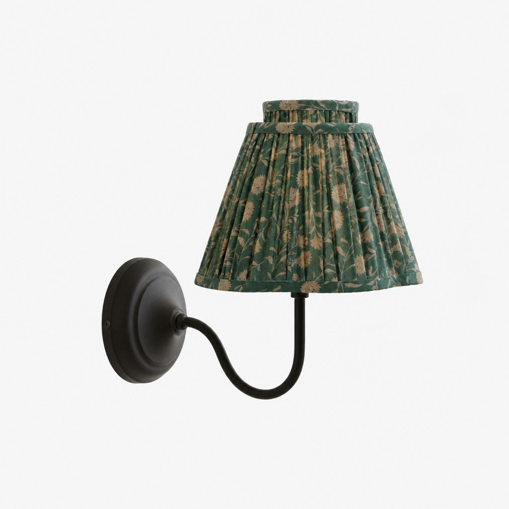 Solmire Contemporary Wall Light – Tailored Fabric Metal Wall Fixture for Bedroom and Hallway