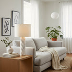 Afbeelding laden in galerijweergave, Albi Sculptuur Marmeren Tafellamp – Minimalistisch Metalen Ontwerp Geschikt voor Slaapkamer of Woonkamer