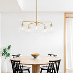 Load image into Gallery viewer, Selvion Elegant 5-Light Globe Chandelier – Modern Glass Pendant Lighting Fixture
