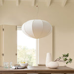 Load image into Gallery viewer, Alvian Pendant Light - Linen Shade with Adjustable Height for Cozy Dining
