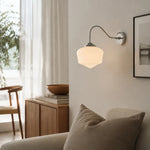 Cargar imagen en el visor de la Galería, Vintage Opal Glass Wall Sconce