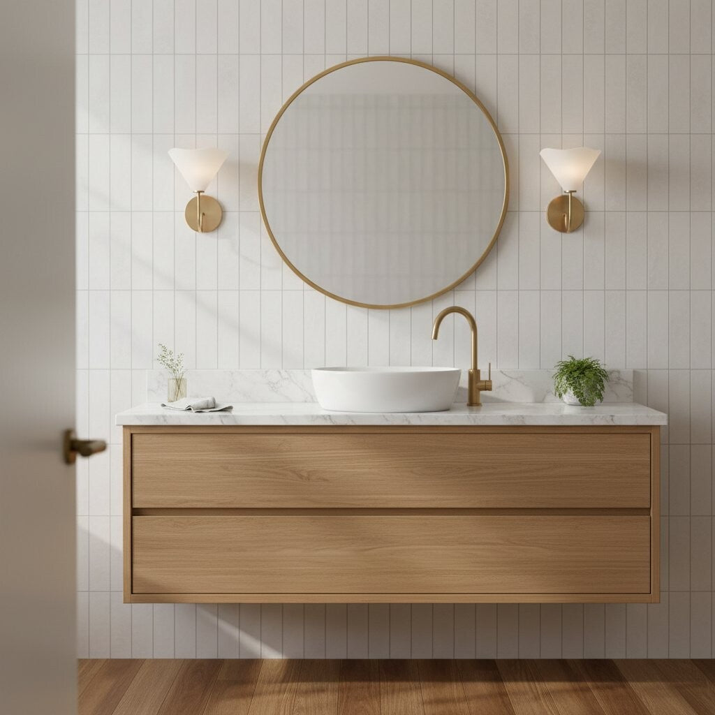 Kysara mosiężna lampa ścienna z lnu – rzeźbiarski design z krzywiznami, odpowiednia do salonów, sypialni i łazienek