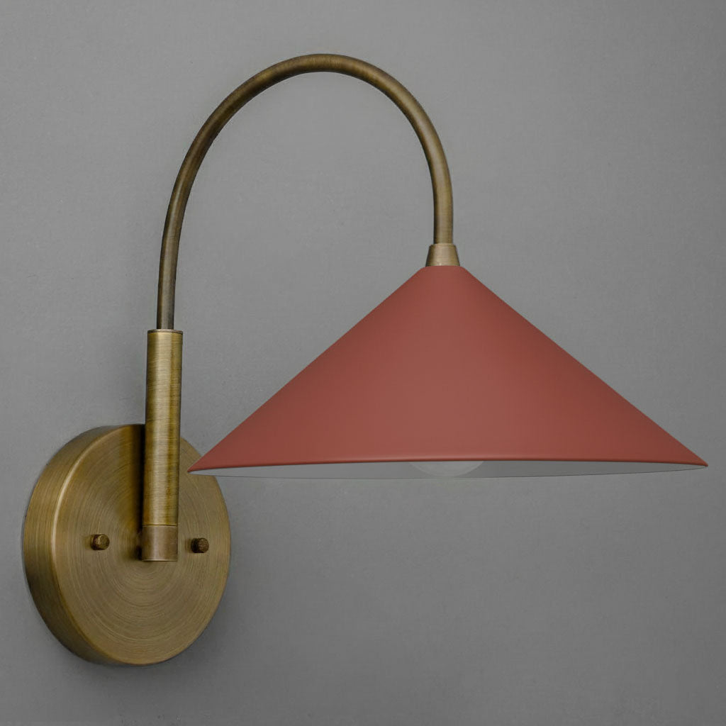 Curva Metal Curved Arm Modern Wall Sconce for Bedroom & Hallway