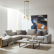 Glissora Hanglamp - Sculpturaal Clusterontwerp Getint Glas en Metaal voor Hal