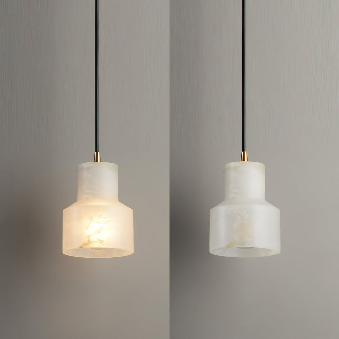 Lampa wisząca Millson z alabastru