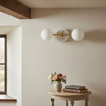 Load image into Gallery viewer, Glorica Glass Curved Arm Modern Wall Lamp for Bathroom &amp; Hallways
