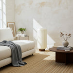 Afbeelding laden in galerijweergave, Tivo Minimalistische Geribbelde Vloerlamp - Eenvoudige Massief Houten Voet met Papieren Lampenkap Geschikt voor Woonkamer en Slaapkamer