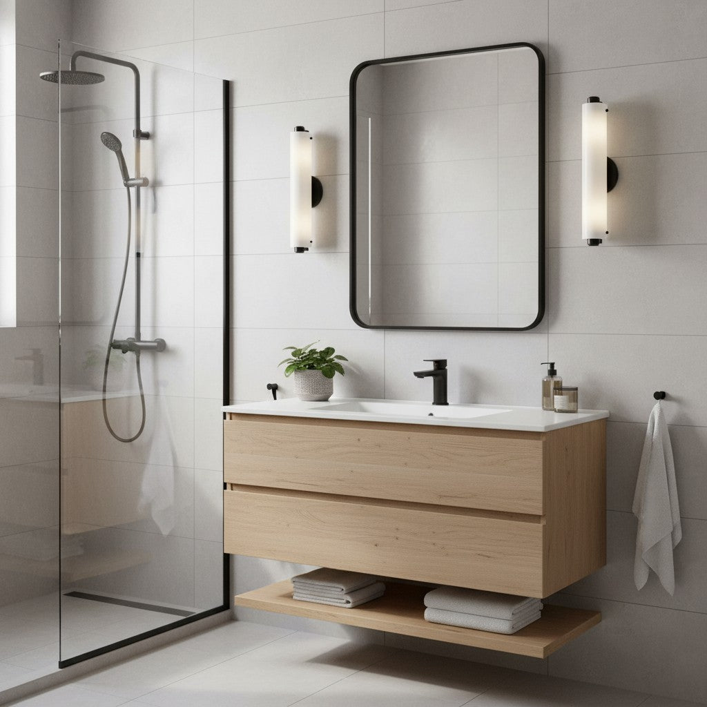 Aplique de Pared de Vidrio Moderno Vilonass - Diseño Minimalista Alargado para Espacios Interiores y Exteriores