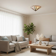 TF Astoria Nowoczesna Lampa sufitowa z teksturowanego szkła – Elegancki domowy element oświetlenia