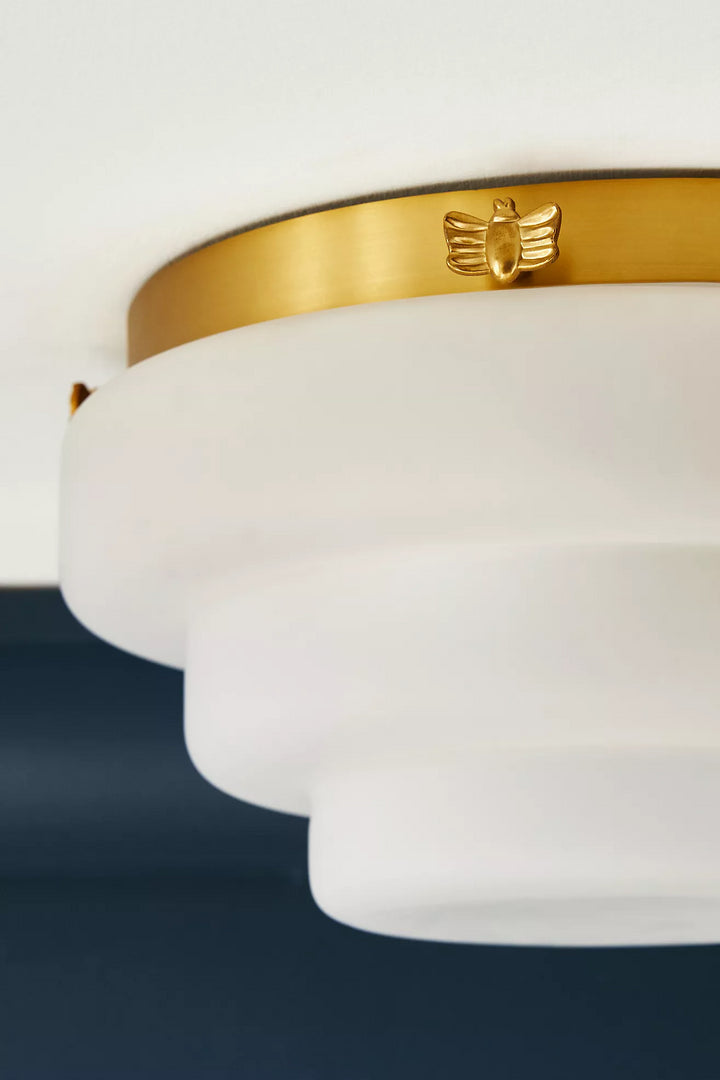Capigia glazen metalen plafondlamp - modern armatuur voor slaapkamer of hal