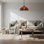 Load image into Gallery viewer, TF Orsino Vintage Art Deco Pendant Light - Textured Glass Lighting for Bedrooms &amp; Halls