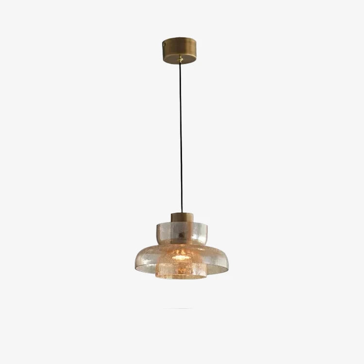 Style C amber brass pendant light