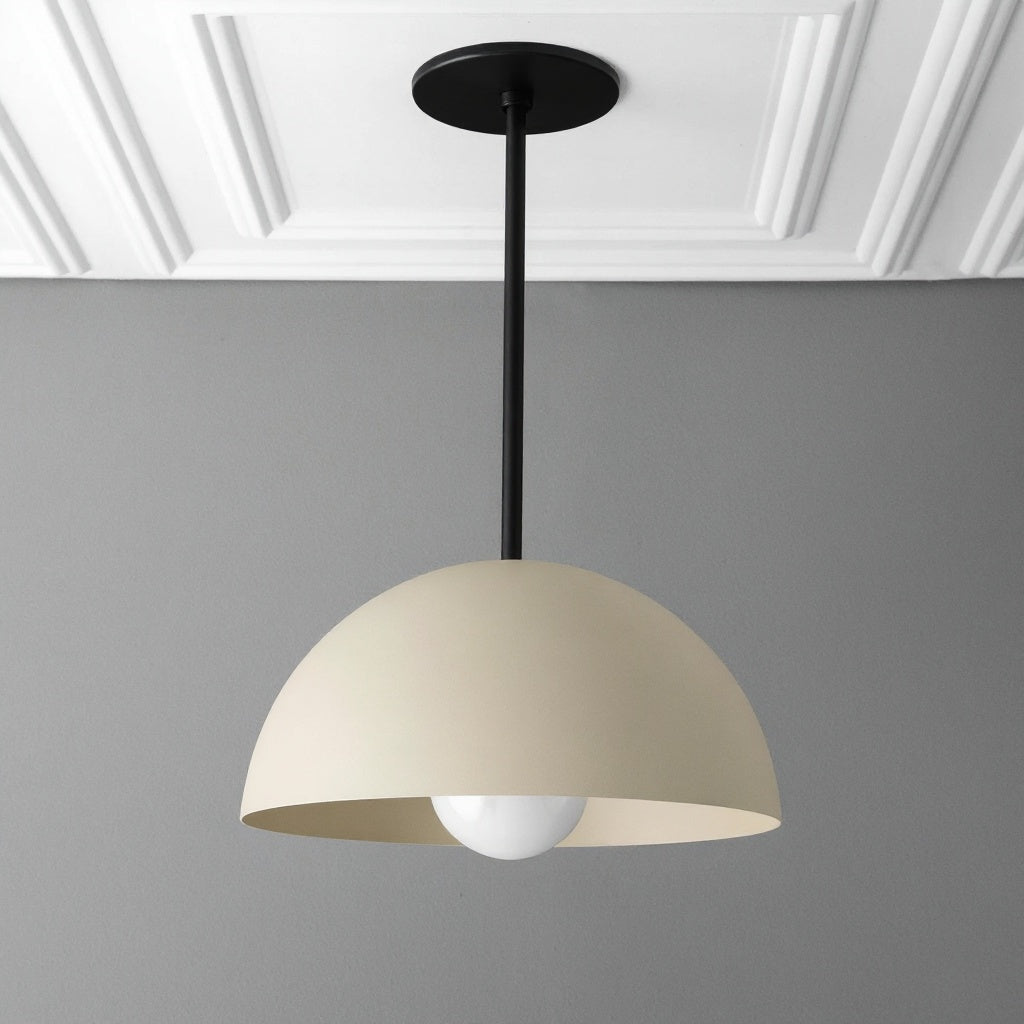 Metio Dome Pendant – Modern Metal Dome Lamp for Living Room & Bedroom