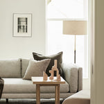 Load image into Gallery viewer, Mavora Adjustable Floor Lamp - Modern Telescoping Light with Linen Shade for Reading
