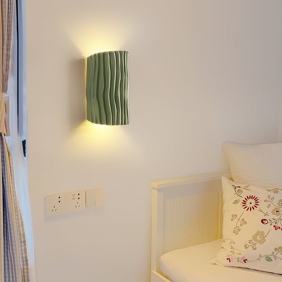 Luz de Pared de Resina Japandi Curva Claridad